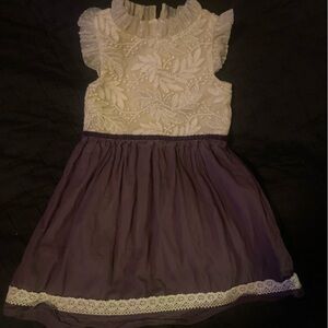 Purple and White Lace Dress